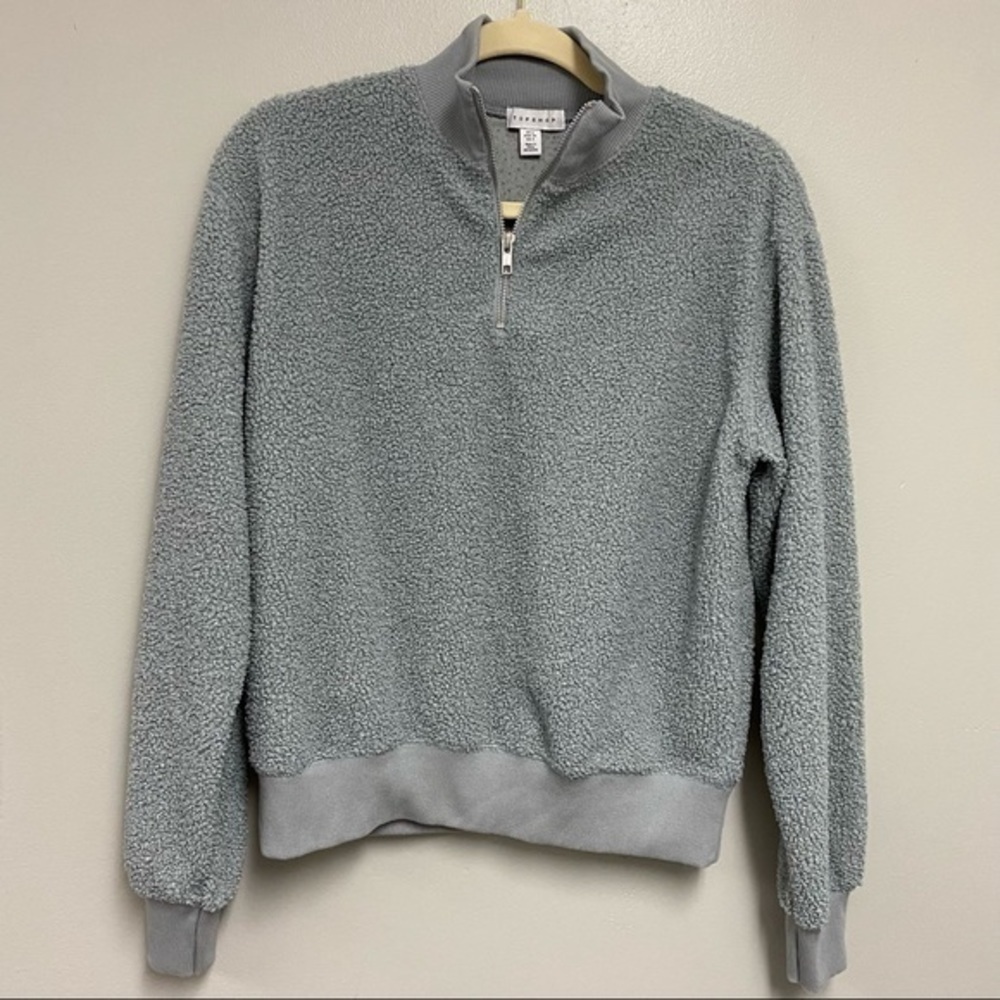 TOPSHOP | Boucle Fleece Sweatshirt Size 2